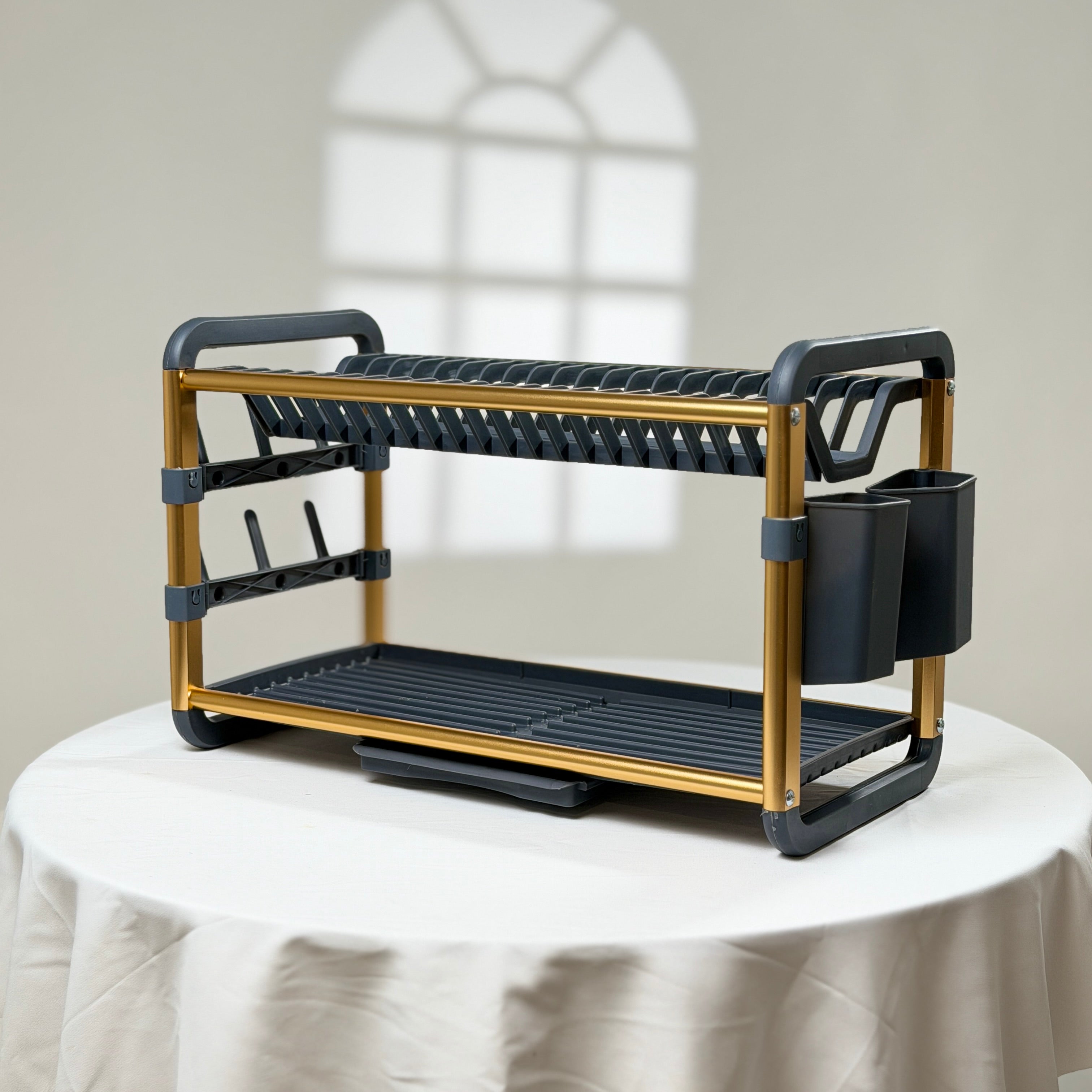 وداعاً لفوضى المطبخ مع منظم ومجفف الأواني الفاخر